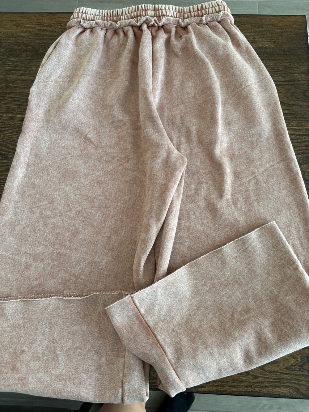 Zenana Acid Washed Palazzo Pants Cropped & Wide leg in Color Rust Size Small - Picture 8 of 8